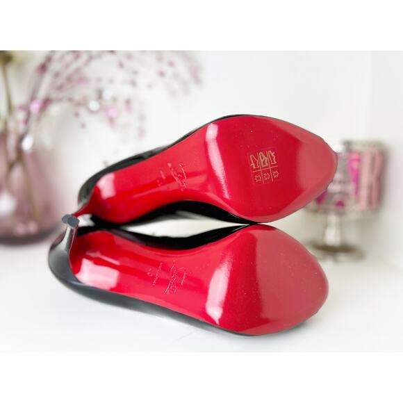 Christian Louboutin New Very Prive 120 Black Patent Leather Pumps Size 10 NWB - Picture 9 of 15